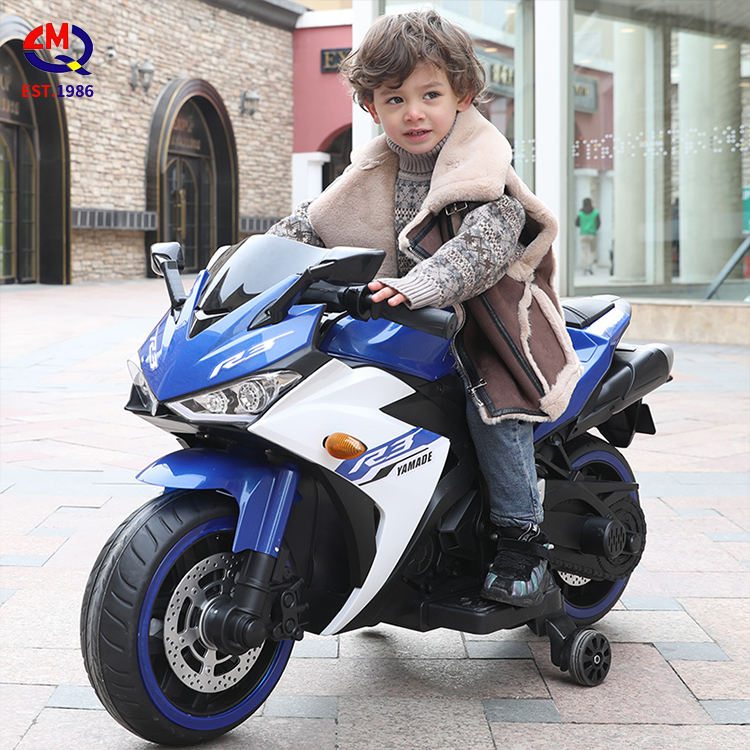 Kid Manually Turn The Handle Motorcycles Cool Lights Electric Motor Wholesale Children's Toy Cars Dual-drive Motorcycle