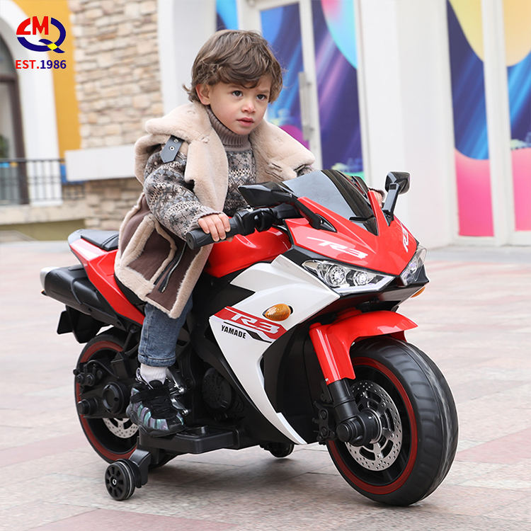 Kid Manually Turn The Handle Motorcycles Cool Lights Electric Motor Wholesale Children's Toy Cars Dual-drive Motorcycle