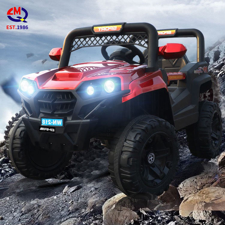 Children's 6 Years Electric Car 2 Seat Four-wheel Drive Kid Rubber Tires Baby Electric Remote Control Toy Car