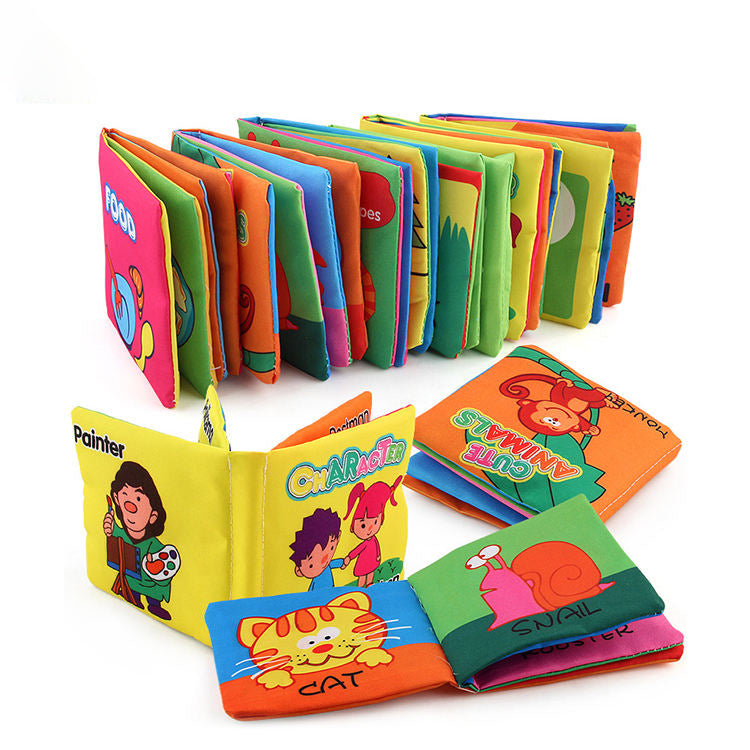 Dinosaur ocean Farm Jungle tail Animals story book baby soft Fabric cloth book for Baby toy