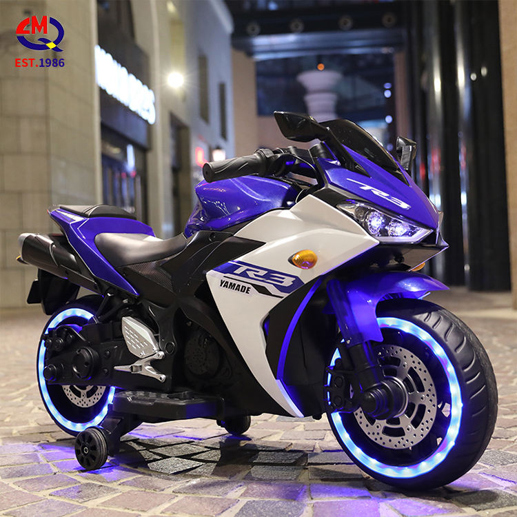 Kid Manually Turn The Handle Motorcycles Cool Lights Electric Motor Wholesale Children's Toy Cars Dual-drive Motorcycle
