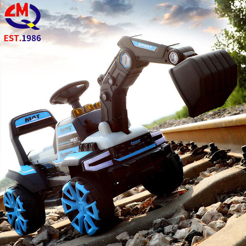 Plastic 2 in 1 Kids Excavator Toys/mini Kids Children Ride on Car Excavator Trucks/baby Gift Sliding Car Excavator
