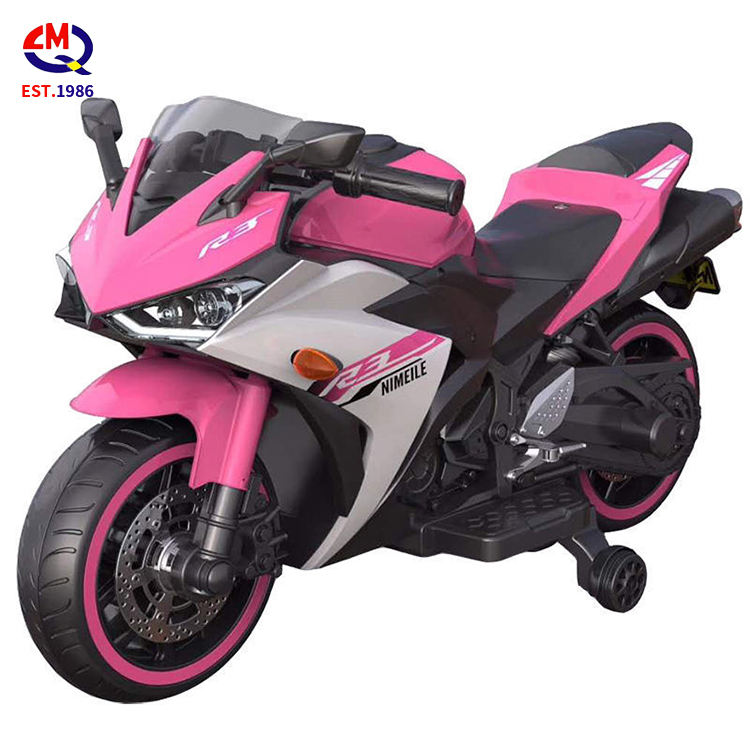 Kid Manually Turn The Handle Motorcycles Cool Lights Electric Motor Wholesale Children's Toy Cars Dual-drive Motorcycle