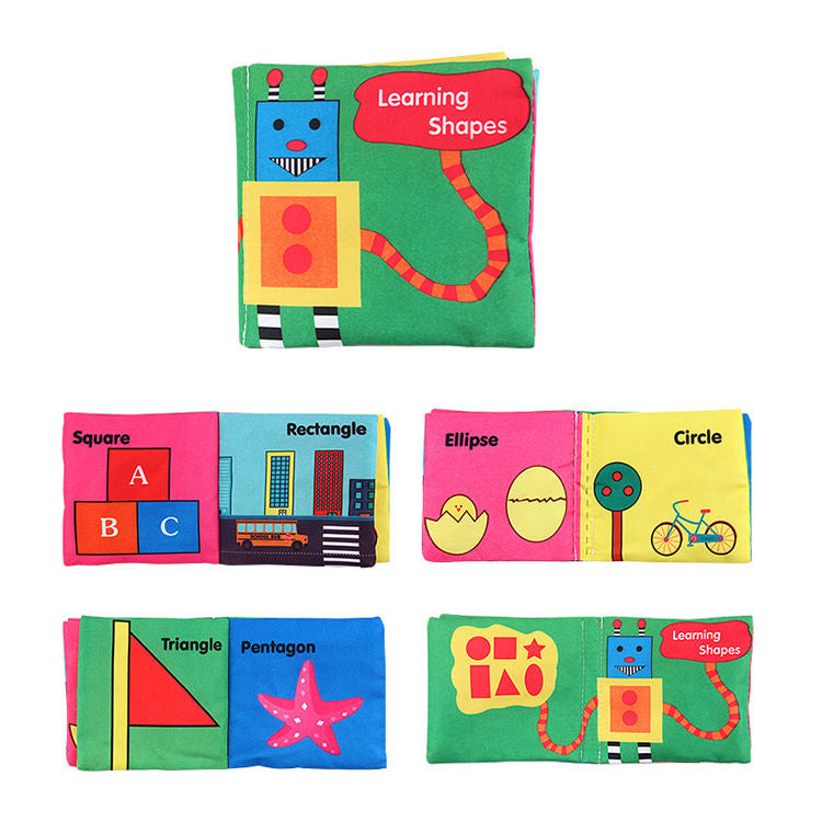 Dinosaur ocean Farm Jungle tail Animals story book baby soft Fabric cloth book for Baby toy