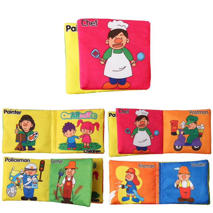 Dinosaur ocean Farm Jungle tail Animals story book baby soft Fabric cloth book for Baby toy