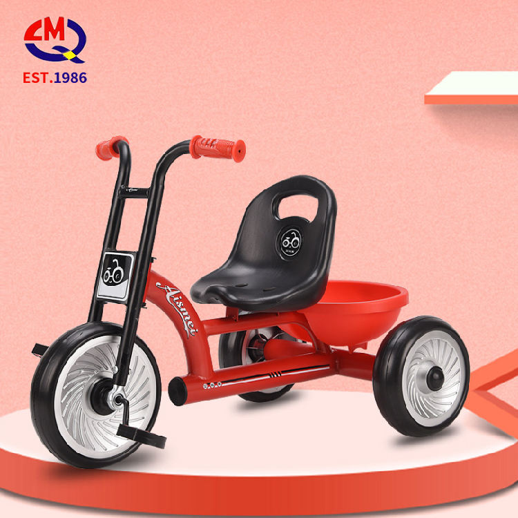 Factory Wholesale Safe Double Seat Trike 3 Wheel Carbon Steel Two Seats Baby Tricycle Kids Ride On Car With Back Seat