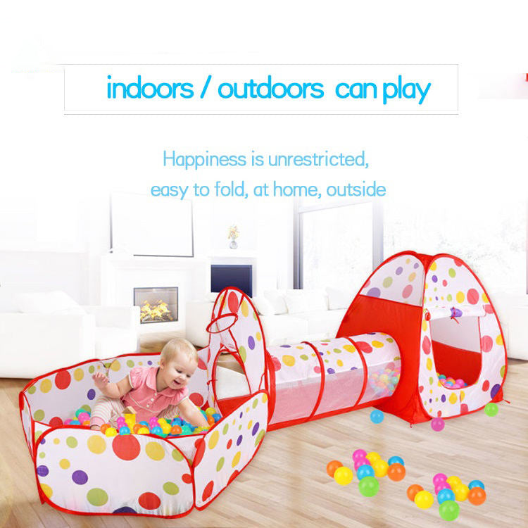 Indoor Outdoor Child 3 In 1 Tent Kids Pop Up Play Tent Ball Pool Indoor Waterproof Play Tent With Tunnel
