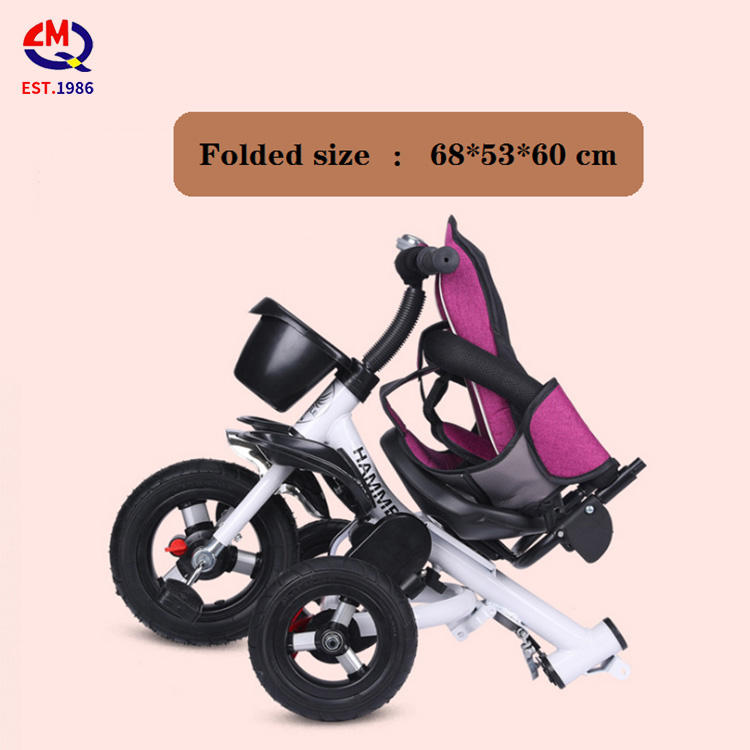 Children's tricycle foldable 1-6 year old bicycle stroller baby bicycle