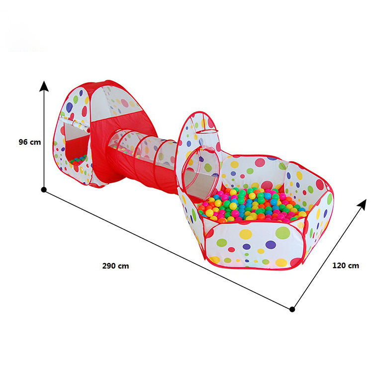 Indoor Outdoor Child 3 In 1 Tent Kids Pop Up Play Tent Ball Pool Indoor Waterproof Play Tent With Tunnel