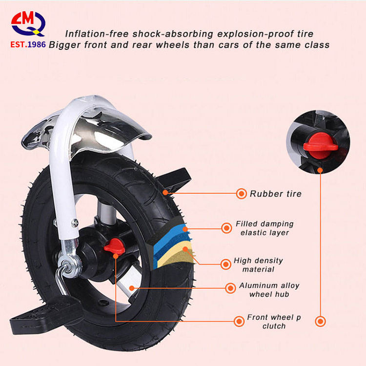 Children's tricycle foldable 1-6 year old bicycle stroller baby bicycle