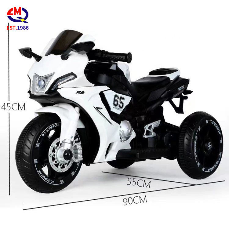 Children's Electric Motorcycle 1-6 Year Old Large Off-Road Tricycle Charging Toy Baby 3 Wheels Battery Motorcycle Cars