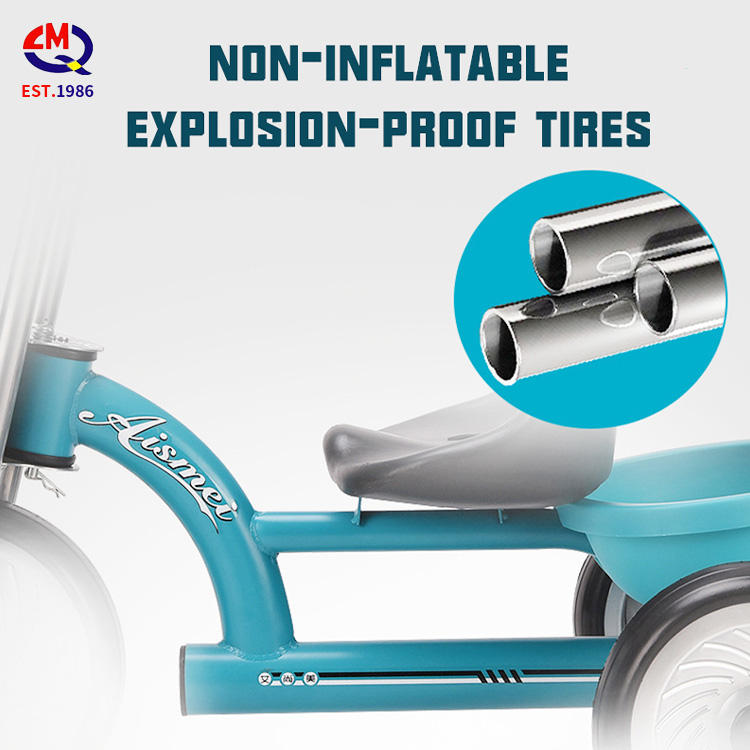 Factory Wholesale Safe Double Seat Trike 3 Wheel Carbon Steel Two Seats Baby Tricycle Kids Ride On Car With Back Seat